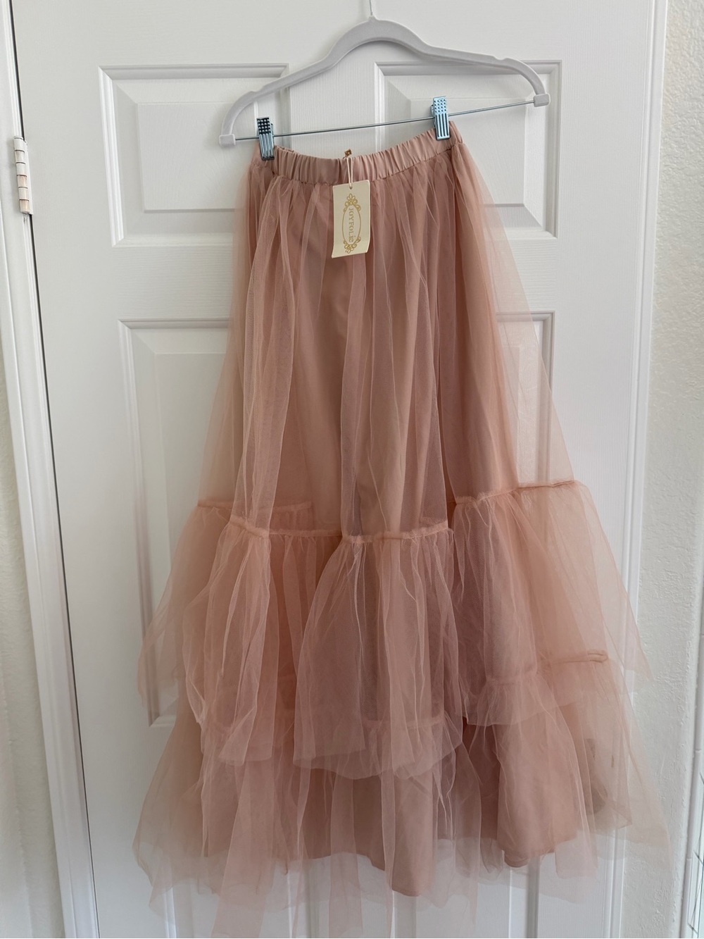 Joyfolie Youth Tiered Tulle Skirt - Dusty Rose